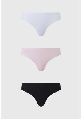 Calzón Mujer Colaless Tripack Liso Negro