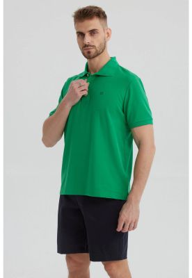 Imagen 2 del producto Polera Hombre Pique Básica Lisa Verde - V