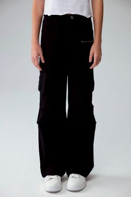 Pantalón Niña Calce Recto Cargo Negro