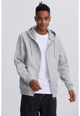 Imagen 2 del producto Polerón Hombre Full Zipper Gris Melange