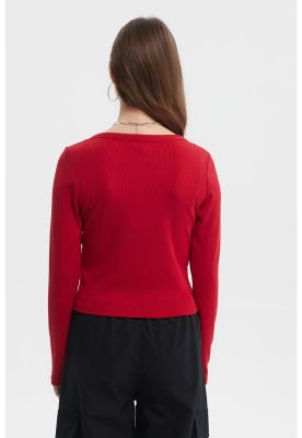 Imagen 2 del producto Polera Mujer Botones Rojo - ll