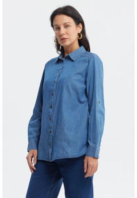 Imagen 2 del producto Blusa Mujer Mezclilla Azul