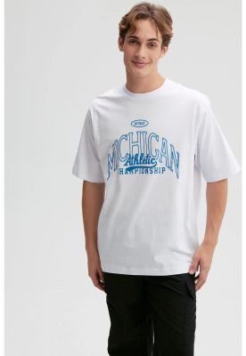 Polera Hombre Print Central Blanco - lll