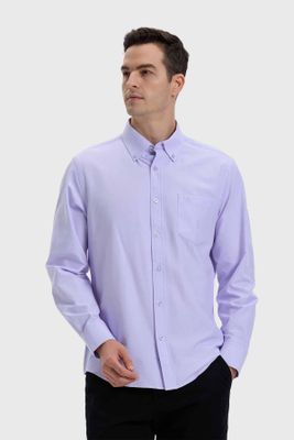 Camisa Hombre Oxford Lila