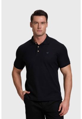 Polera Hombre Piqué Básica Negro - ll