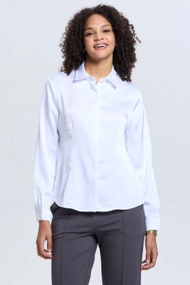 Imagen 2 del producto Blusa Mujer Satinada Abotonada Blanco