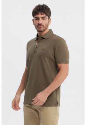 Imagen 2 del producto Polera Hombre Pique Dos Botónes Verde Oliva