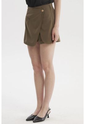 Imagen 2 del producto Falda Mujer Cruzado Aplicación Abotonado Verde Olivo