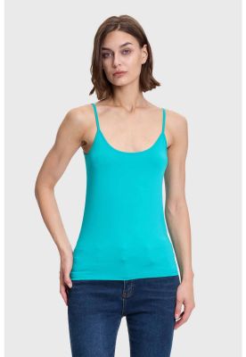 Polera Mujer Peto Pabilo Turquesa