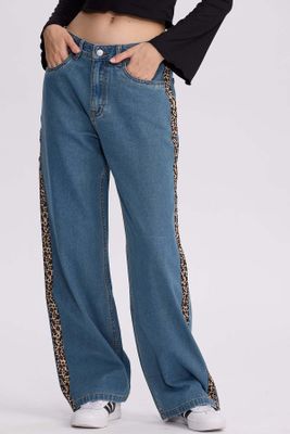 Jeans Mujer Calce Recto Cinta Azul