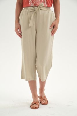 Pescador Mujer Lino Basta Roll Up Beige