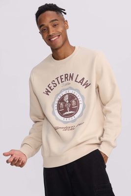 Polerón Hombre Print Central Beige