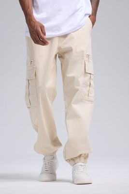 Pantalón Hombre Cargo Jogger Beige