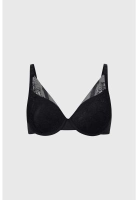 Sostén Mujer Copa Support Detalle Encaje Negro