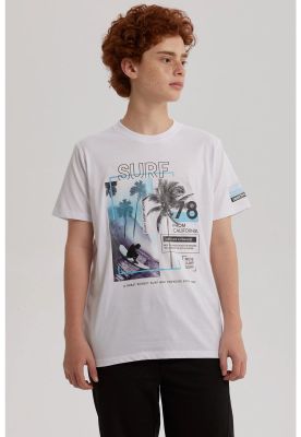 Polera Niño Print Posicional Blanco - ll