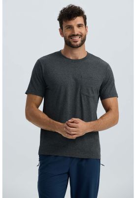 Imagen 2 del producto Polera Hombre Básica Con Bolsillo Gris Oscuro