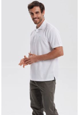 Imagen 2 del producto Polera Hombre Piqué Básica Lisa Blanco - ll