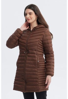 Imagen 2 del producto Parka Mujer Larga Básica Café Oscuro