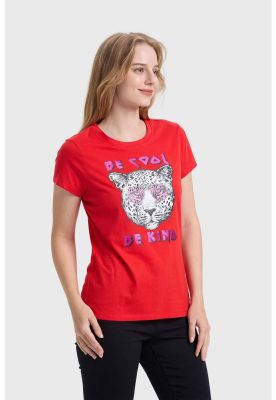 Imagen 2 del producto Polera Mujer Básica Print Rojo - ll