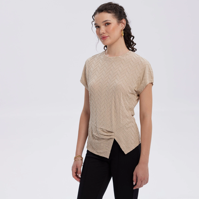 Imagen 2 del producto Polera Mujer Abertura Costado Beige