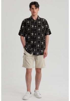 Camisa Hombre Full Print Negro - VI