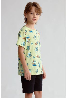 Imagen 2 del producto Polera Niño Full Print Verde Claro- ll