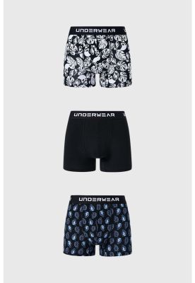 Bóxer Hombre Tripack Liso Negro - VI