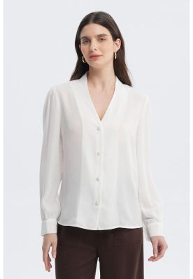 Imagen 1 del producto Blusa Mujer Botones Perla Crudo