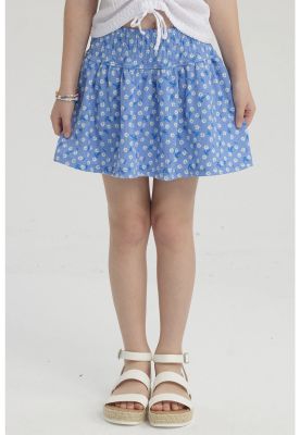 Imagen 1 del producto Falda Niña Short Pretina Panal Azulino