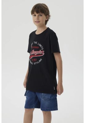 Imagen 2 del producto Polera Niño Letras Bordadas Negro