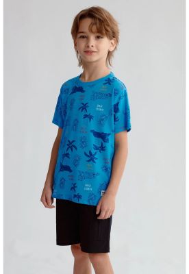 Imagen 2 del producto Polera Niño Full Print Azul Claro