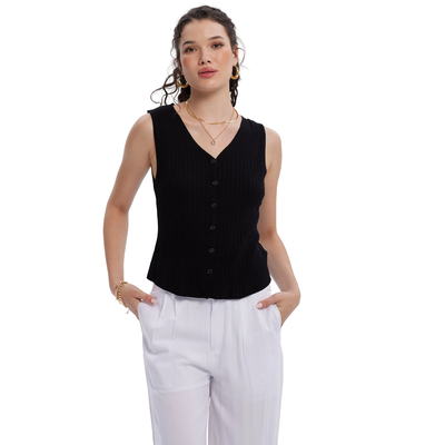Imagen 2 del producto Sweater Mujer Abotonado Negro