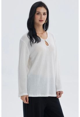 Imagen 2 del producto Polera Mujer Calada Salida De Baño Crudo