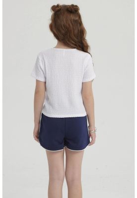 Imagen 2 del producto Polera Niña Con Recogido Blanco