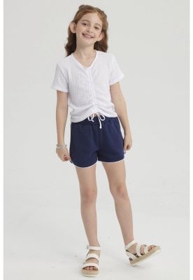 Imagen 2 del producto Polera Niña Con Recogido Blanco