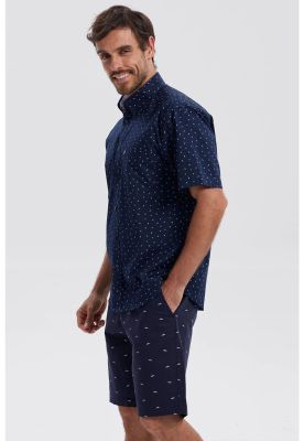Imagen 2 del producto Camisa Hombre Mini Print Azul Marino
