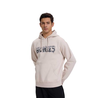 Polerón Hombre Hoodie Print Beige Claro Fashion's Park