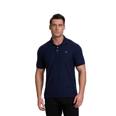 Polera Hombre Pique Básica Azul Marino Lisa Fashion's Park