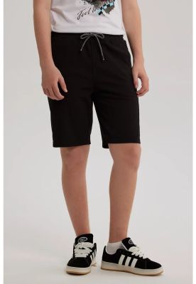 Bermuda Niño Con Bolsillo Con Cierre Negro