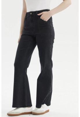 Imagen 2 del producto Jeans Mujer Flare Bolsillo Negro
