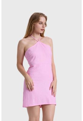Imagen 2 del producto Vestido Mujer Halter Lino Rosado