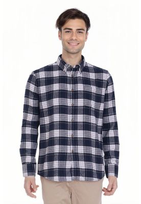 Imagen 1 del producto Camisa Hombre Franela Básica Azul