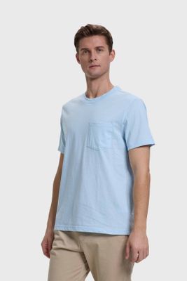 Imagen 2 del producto Polera Hombre Básica Con Bolsillo Celeste