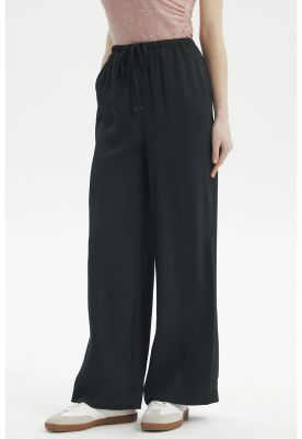 Imagen 2 del producto Pantalón Mujer Holgado Amplio Con Cordón Negro