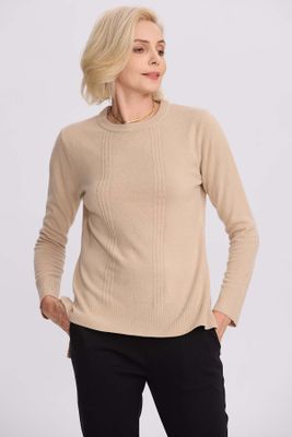 Sweater Mujer Cerrado Beige II