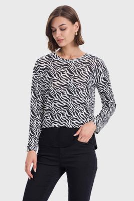 Imagen 2 del producto Sweater Mujer Con Faldón Blanco