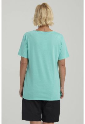 Imagen 2 del producto Polera Mujer Lisa Apertura Turquesa