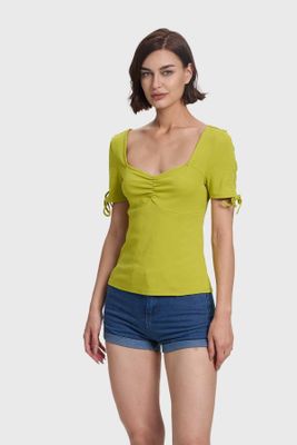 Imagen 2 del producto Polera Mujer Escote Corazón Verde