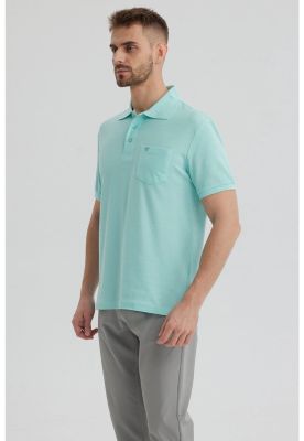 Imagen 2 del producto Polera Hombre Pique Básica Lisa Verde Claro- ll