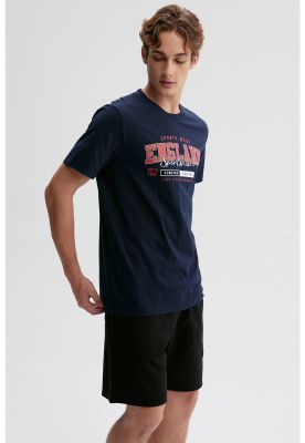 Polera Hombre Print Posicional Azul